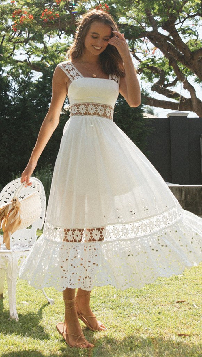 White Boho Engagement Dress | Bohemian ...
